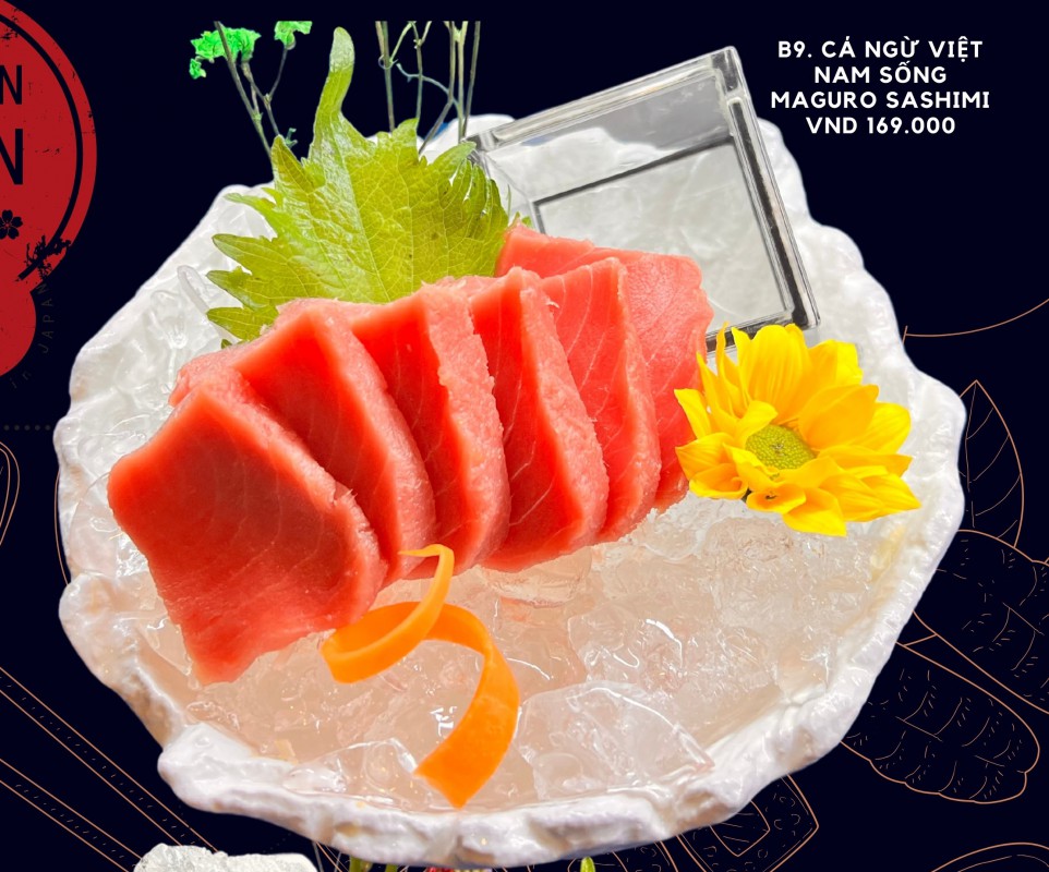 B9. Cá ngừ Việt Nam sống Maguro sashimi